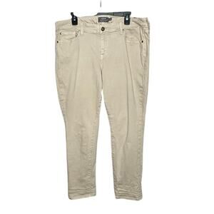 Torrid Women's Boyfriend Straight Leg Vintage Stretch Tan Jeans Size 16R Plus
